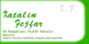 katalin fejfar business card